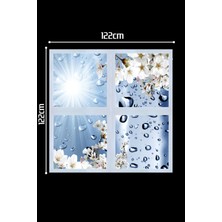Gökyüzü Panel 124 cm  x 124 cm -DÖRTLÜ- Led-Sıva ÜSTÜ-216WATT-TAVAN-LED Aydınlatma-Avize Modelleri-Işık