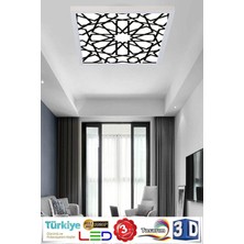 Gökyüzü Panel Selçuklu Desen 60W Yeni Nesil Aydınlatma 60 x 60 LED Avize