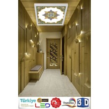 Gökyüzü Panel Mimari Desen Tavan 60W LED Aydınlatma Hd Avize 60 cm  x 60 cm