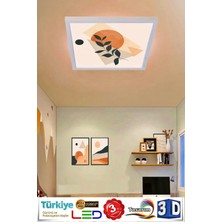 Gökyüzü Panel LED Avize 60 cm  x 60 cm  -6500K - 60W Tavan Lambası Aydınlatma, Estetik Çerçeve,