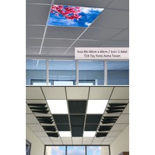 Gökyüzü Panel Asma Tavan LED-60 cm  x 60 cm -SIVA ALTI-54W-6500K-LED Panel-Led ARMATÜR-60 x 60 Taş Yünü Asma Tavan Ledi-A+