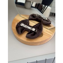 SP Accessories Kahverengi Kadife Kurdele Toka