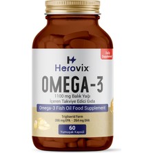 Herovix Omega 3 Balık Yağı 60 Softjel 1100 Mg 2 Adet
