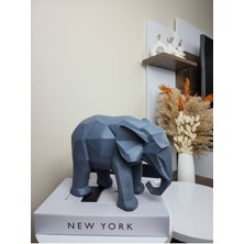 Dekoratif Gri Kübik Fil