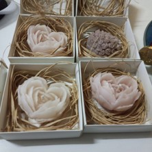 Gold Mühürlü Kalp Orkide Mumlu Düğün Nişan Nikah Kına Sünnet Babyshower Hediyelik	düğün -Nikah -Kına-Nişan Hediyelikler,bebek Hediyelikler