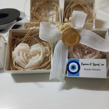 Gold Mühürlü Kalp Orkide Mumlu Düğün Nişan Nikah Kına Sünnet Babyshower Hediyelik	düğün -Nikah -Kına-Nişan Hediyelikler,bebek Hediyelikler