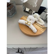SP Accessories Beyaz Renkli  Peluş Toka