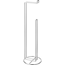 Metal Tuvalet Kağıtlığı 17X17X56 cm Ikea Ayaklı Tuvalet Kağıdı Standı Paslanmaz Çelik Kağıtlık