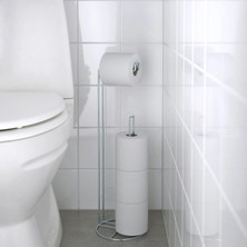 Metal Tuvalet Kağıtlığı 17X17X56 cm Ikea Ayaklı Tuvalet Kağıdı Standı Paslanmaz Çelik Kağıtlık