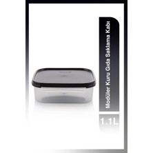 Modüler Kuru Gıda ve Bakliyat Saklama Kabı 1.1 Lt