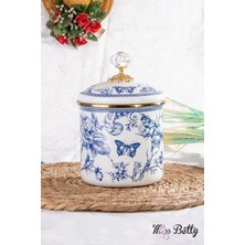Emaye 3'lü Kavanoz Seti Blue Life