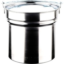 Üzüm Çelik No-13 Paslanmaz Çelik Yogurt Kovası 3,5 Litre Oval Şekilli Dayanıklı Saklama Kabı