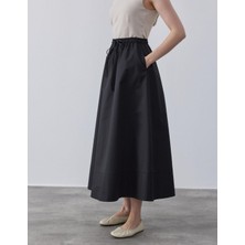 Merve Gültekin Atelier Gipeli Gabardin Etek Siyah