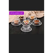 12 Parça Akrilik Şeffaf Boncuklu Çerezlik
