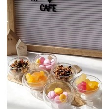 6 Lı Çift Cidarlı Mini Sosluk Drajelik Lokumluk Çerezlik