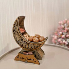 Hilal Ramazan Ayı Hediyelik Dekoratif Sunumluk Hurmalık Lokumluk Çerezlik Şekerlik Kase