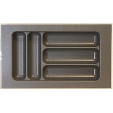 2282 Çekmece Içi Plastik 5 Gözlü Gri Kaşıklık S-2282-G 29*49CM