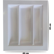 42X49 cm Çekmece Içi Düzenleyici 42 cm Kaşıklık 42 cm Beyaz Kepçelik (33X40 cm E Kadar Kesilebilir)