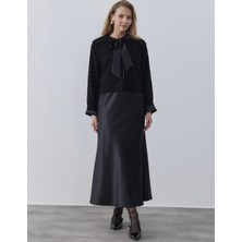 Merve Gültekin Atelier Dokulu Kumaş Çift Taraflı Fiyonk Crop Ceket