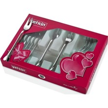 Paslanmaz Çelik Kalpli Fondü Çatalı 12LI Set