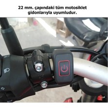 Mikron Devre Motosiklet LED Işıklı Gidon Aç Kapa Anahtarı Sis Lambası Far Işık Dörtlü Kontrol Düğmesi