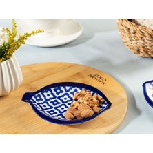 Rêve Bleu Tuyau Mini Tabak - Mavi - 10X8,5X1,5 cm