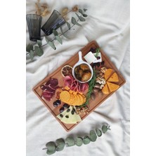 Raven for Home Doğal Ahşap Dikdörtgen Peynir ve Sunum Tabağı Kayın Ağacı - Natural Renk Estetik Tasarım