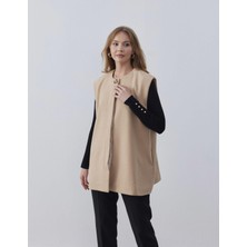 Astarlı Kaşe Yelek Camel