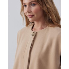 Astarlı Kaşe Yelek Camel