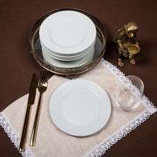 Güral Porselen 12'li Bahardalı 16 cm Tatlı Tabak- Sade