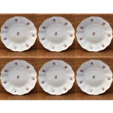 Porland 6'lı Porselen Mineli Çay Tabağı