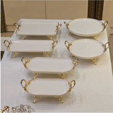 6 Parça Porselen Sunum Seti Gold