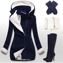 Barbora Kışlık Günlük Kaşe Kadın Kaban