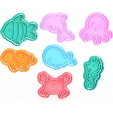 Deniz Hayvanları - Ahtapot - Balina - Denizatı - Yengeç - Kaplumbağa - Balık - Kurabiye Kalıbı