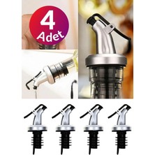 Akıtmaz Kapaklı Şişe Ucu Servis Aparatı Damlalık Yağdanlık Tıpa Tapa Akıtıcı 4 Adet