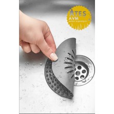 Silikon Süzgeç Banyo ve Mutfak Gider Kapatıcı Lavabo Süzgeci Çöp Tutucu
