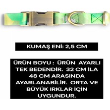 Caramelos İsimli Köpek Tasması, Orta Ve Büyük Irk Köpek Tasması Köpek İsimlik, metal Kilitli Tasma 2,5 cm