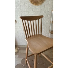 Silla Concept Yıldız Bar Sandalyesi Naturel Ahşap Ada Sandalye Mutfak Sandalyesi