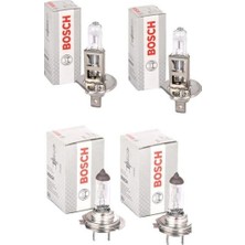 Bosch Clio Symbol 2000-2008 Arası Ön Uzun-Kısa 4 Lü Far Ampülü Takımı (Sarı Renk)