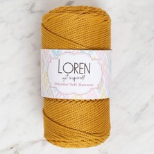 Loren Polyester Soft Macrame Hardal El Örgü ipi - LM061 - 34449