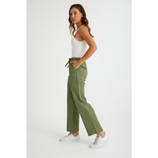 1Tarz Keten Günlük Pantolon Beli Bağcıklı