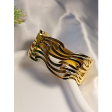 Stainless Steel Şık Çelik Kelepçe Bileklik