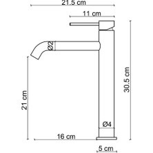Fontana Yüksek Lavabo Bataryası (Mat Siyah) FJ-SS2025