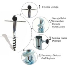 Ercgzl Plaj Şemsiye Kazığı Büyük Boy ( 3  cm  Şemsiye Çapına Kadar Uyumlu)