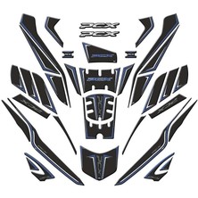 Kaly Honda PCX 125 DX 2025 36 Parça Tank Pad Seti Siyah Mavi