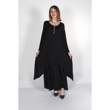 1Tarz Günlük Yazlık Salaş Kadın İki Katlı  Elbise