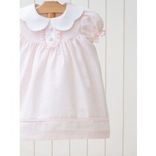 Miomini 3-24 Ay Bebe Yaka Kısa Kollu Çiçek Desenli Kız Bebek Elbise  mm 4295