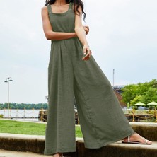 Barbora Keten Yazlık Günlük Salaş Kadın Tulum