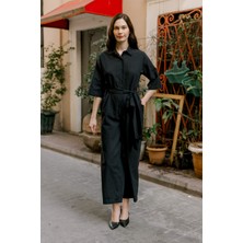 Barbora Keten Günlük Tulum Elbise