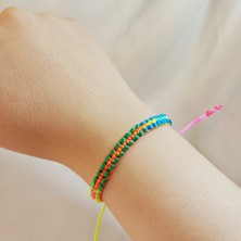 Crystal Atelier Renkli Örgü İp Arkadaş Bilekliği